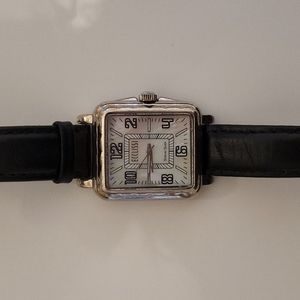 Ecclissi Mother of Pearl Square Face Watch Vintage Sterling Silver